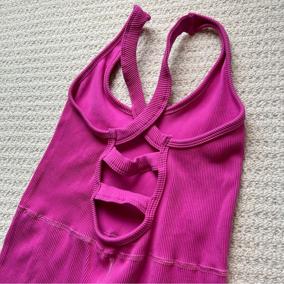 Free People Movement Pink Onepiece Workout Romper - Picture 5 of 9